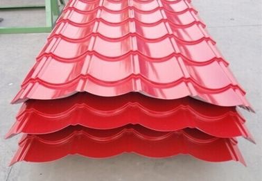 中国 防水色の上塗を施してある屋根ふきシート、波形の金属の屋根ふきシート 工場